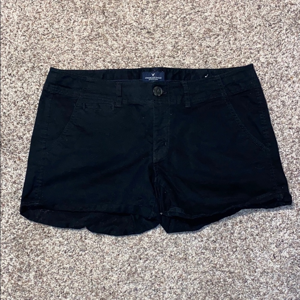 American Eagle Khaki Black Shorts